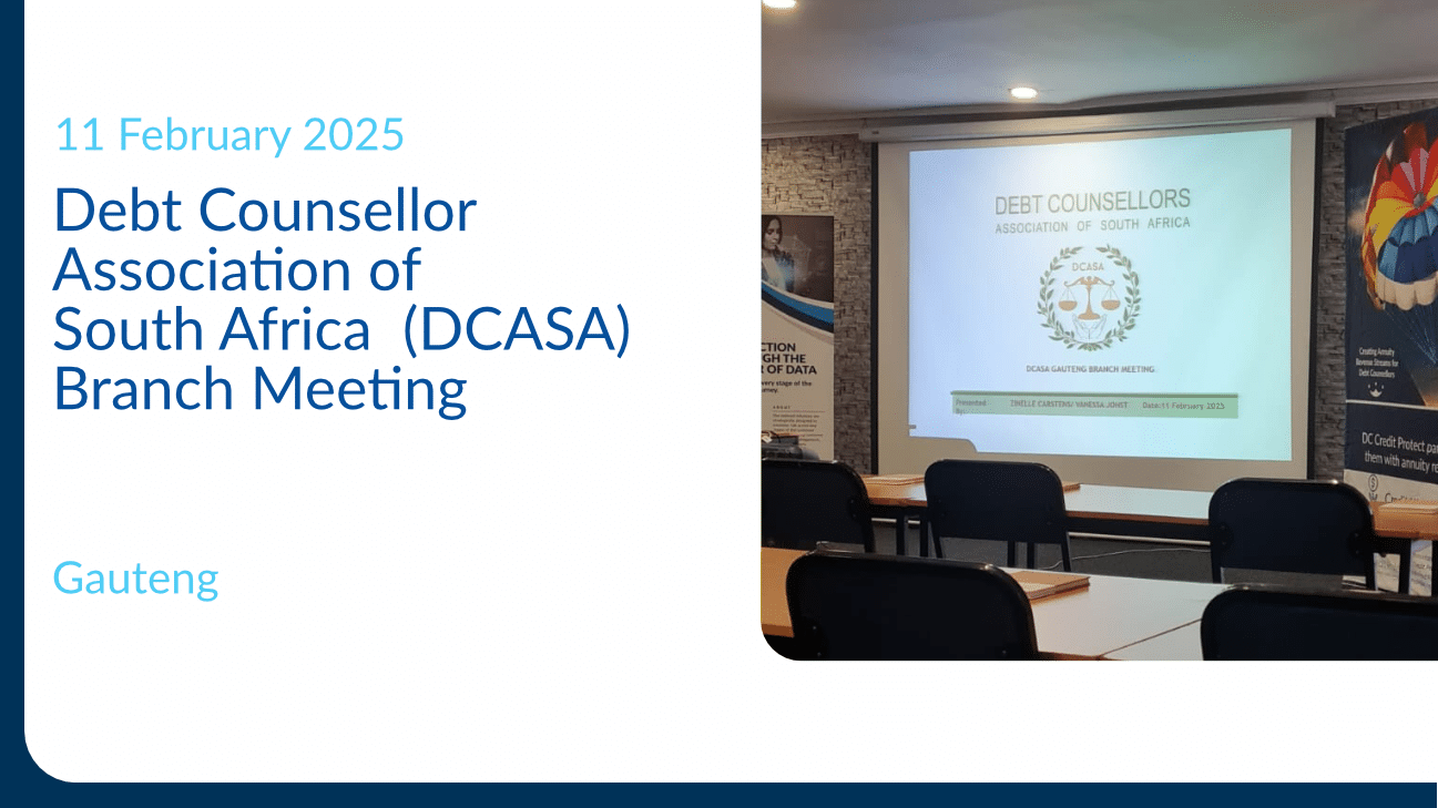 DCASA (Debt Counsellors Association of South Africa) Branch meeting